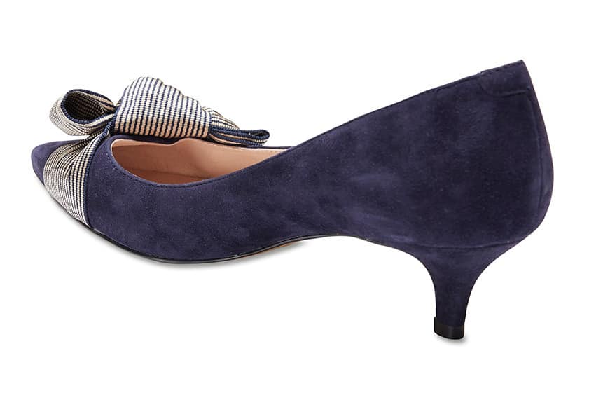 Ziggy Heel in Navy Suede