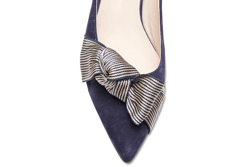 Ziggy Heel in Navy Suede