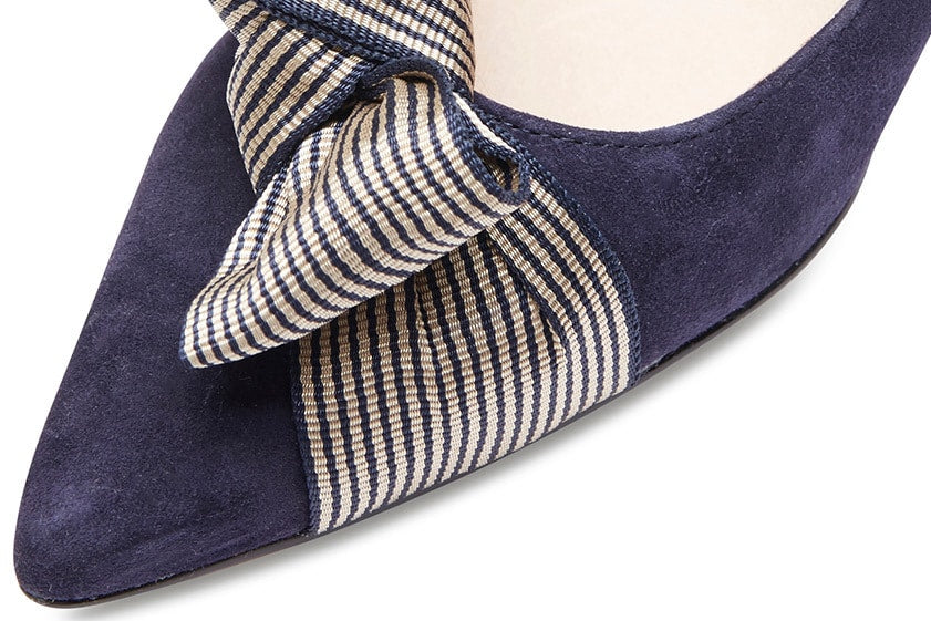 Ziggy Heel in Navy Suede