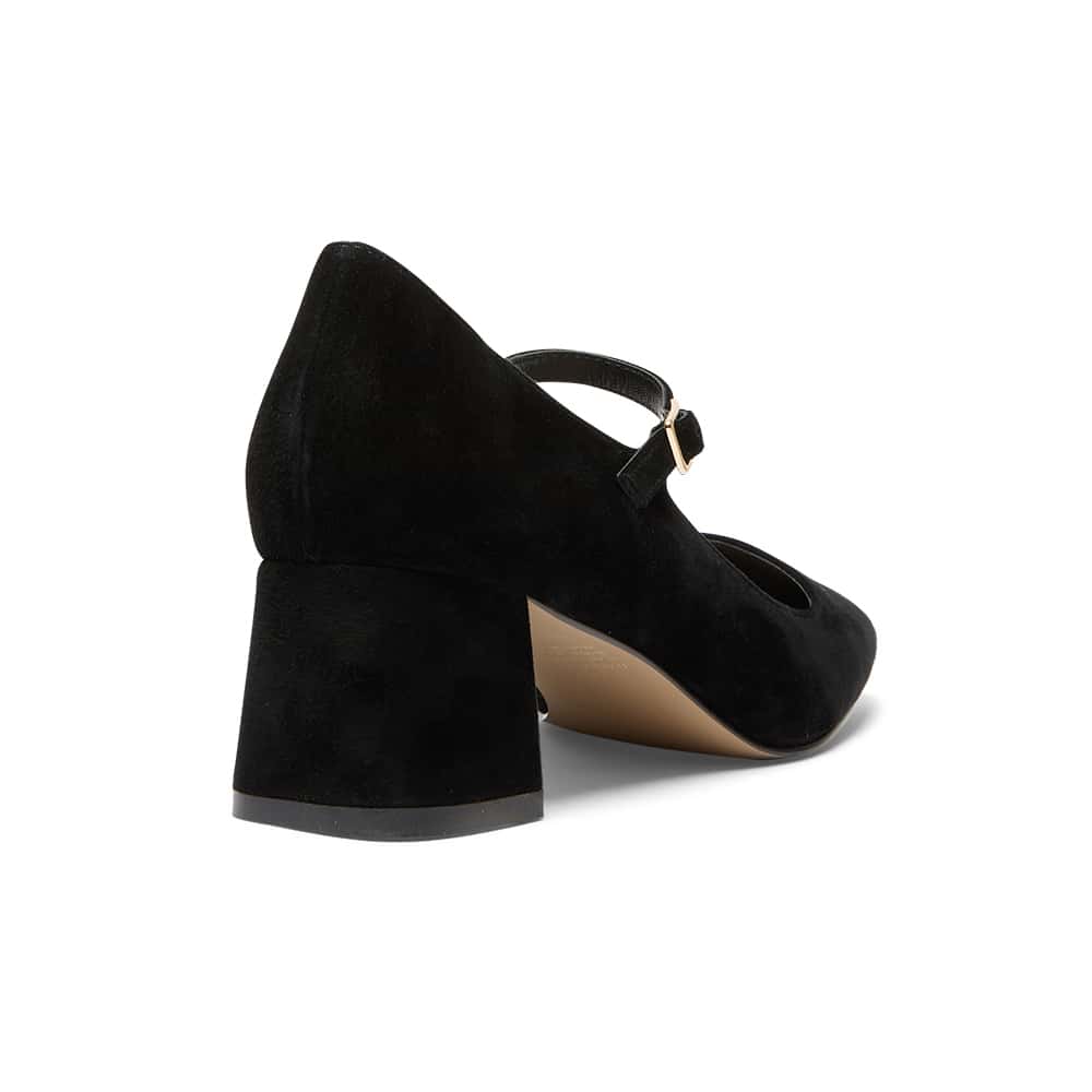 Tempt Heel in Black Suede