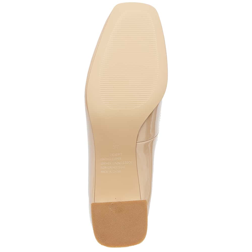 Tempt Heel in Nude Patent