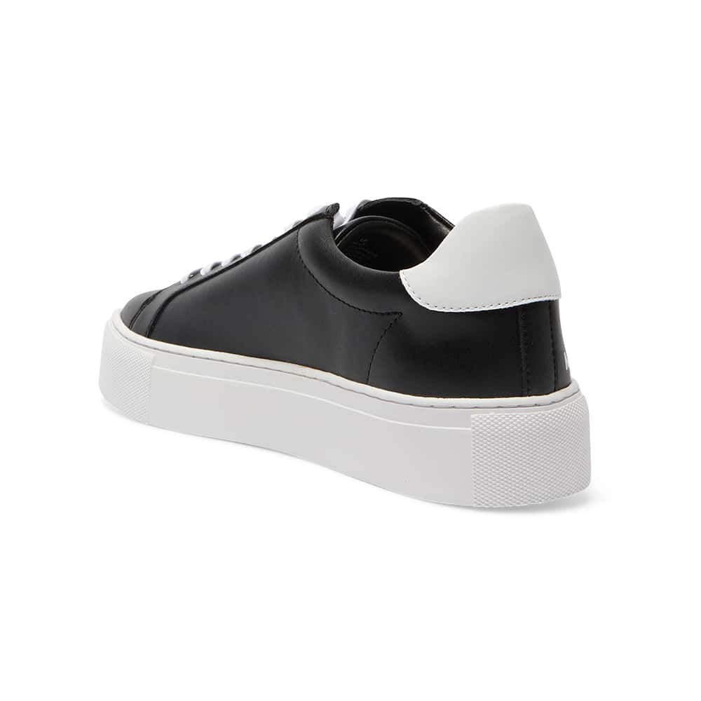 Trio Sneaker in Black And White Leather