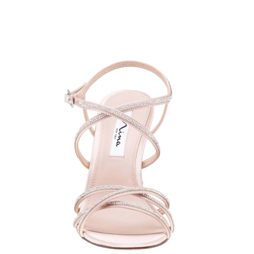 Anna Heel in Pearl Rose Satin