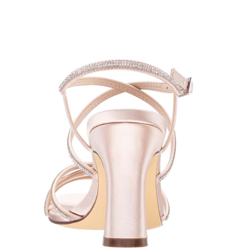 Anna Heel in Pearl Rose Satin