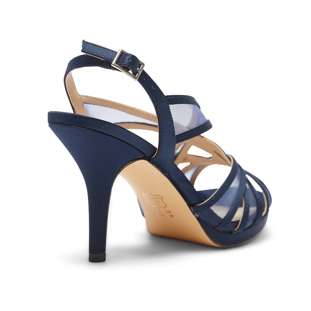 Bess Heel in Navy Satin
