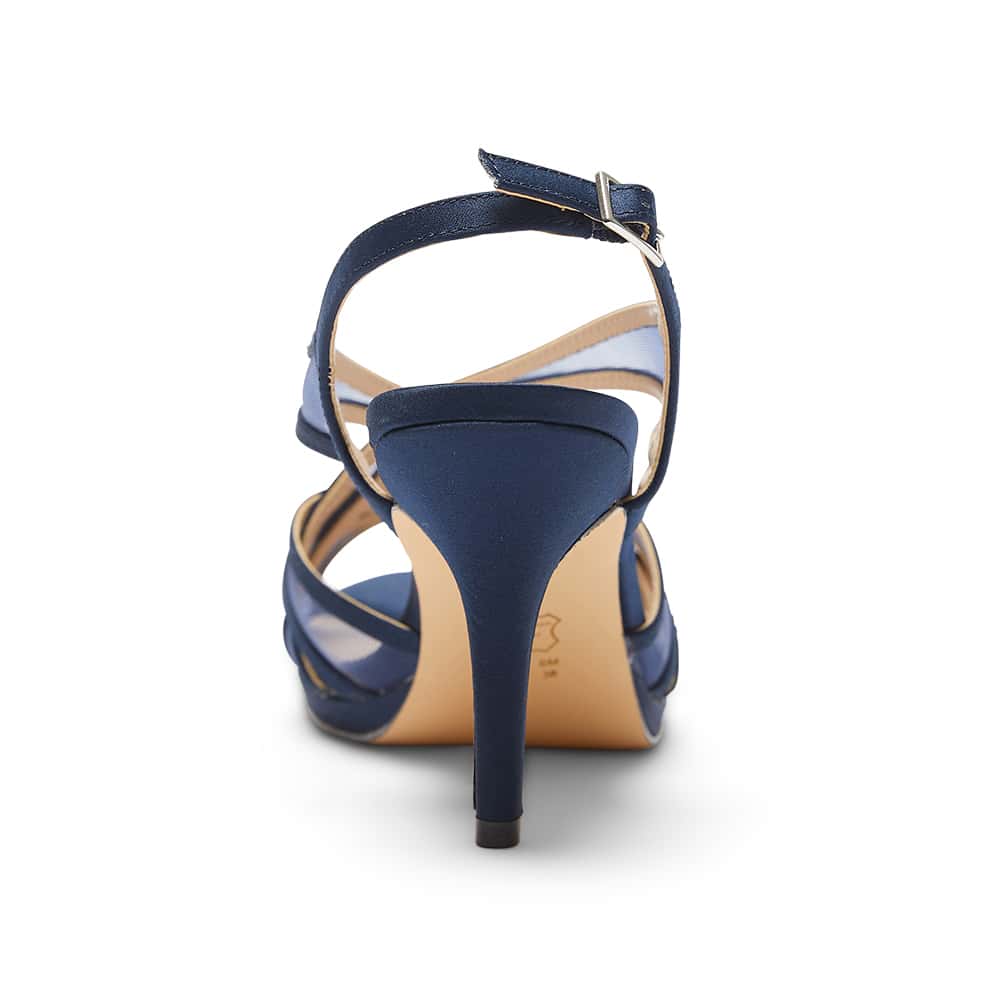 Bess Heel in Navy Satin