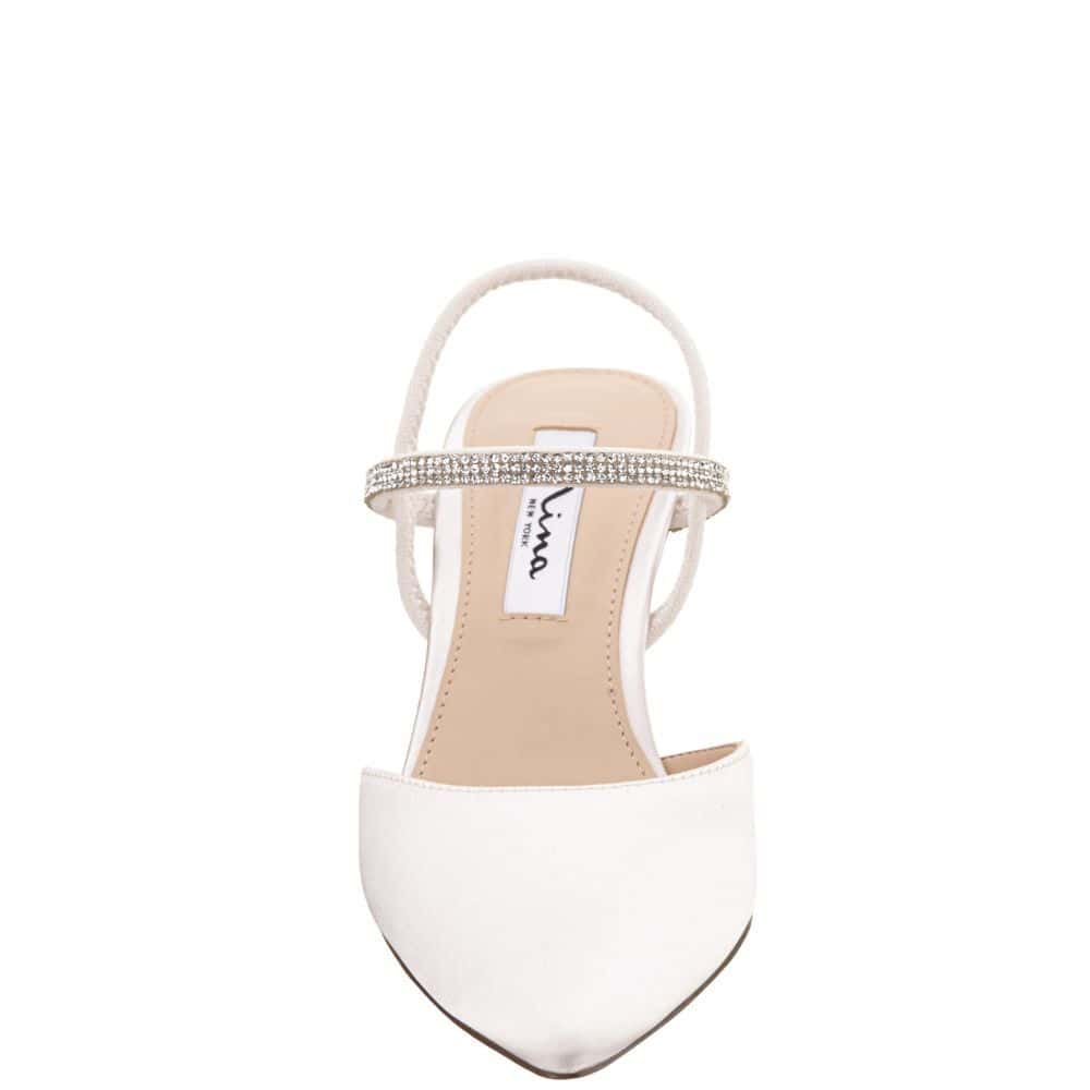 Billie Heel in Ivory Satin