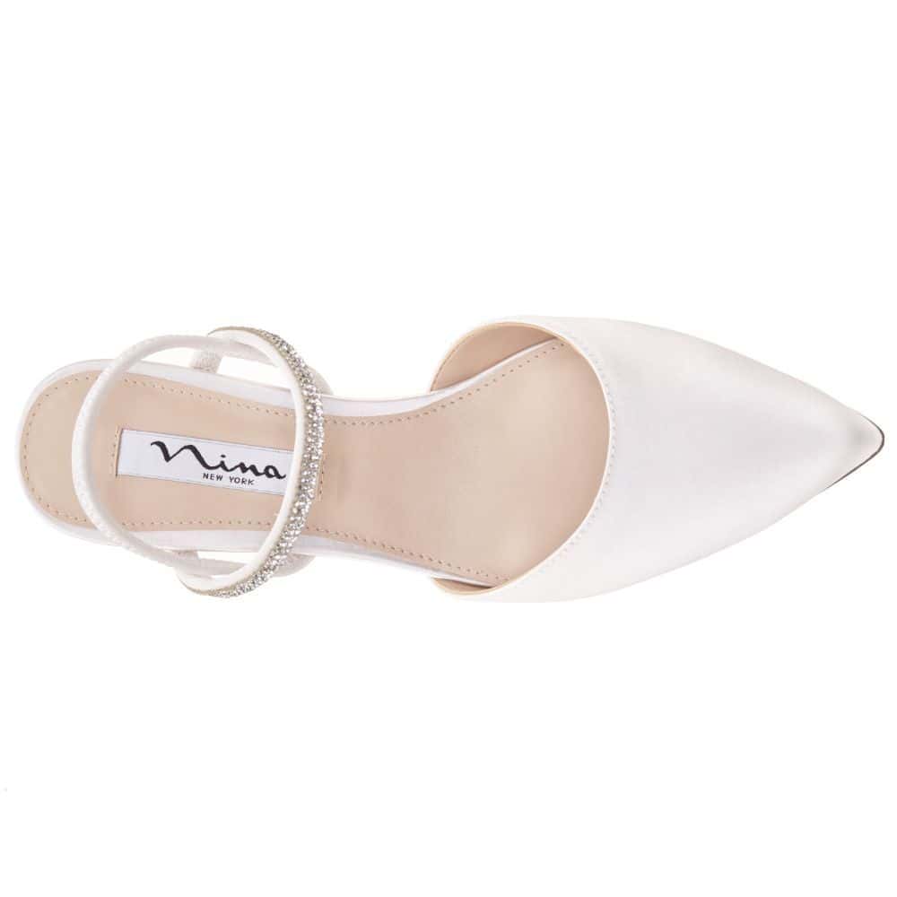 Billie Heel in Ivory Satin