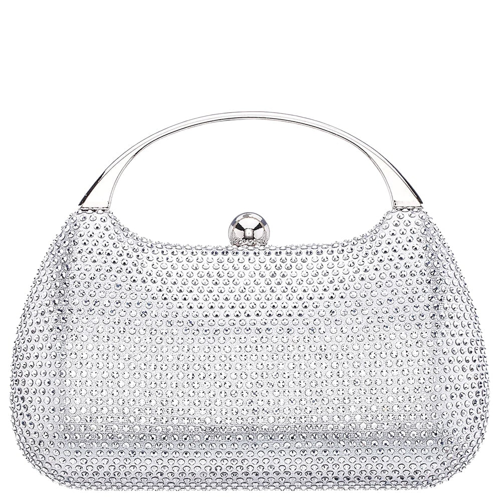 Brando Handbag in Silver Crystal