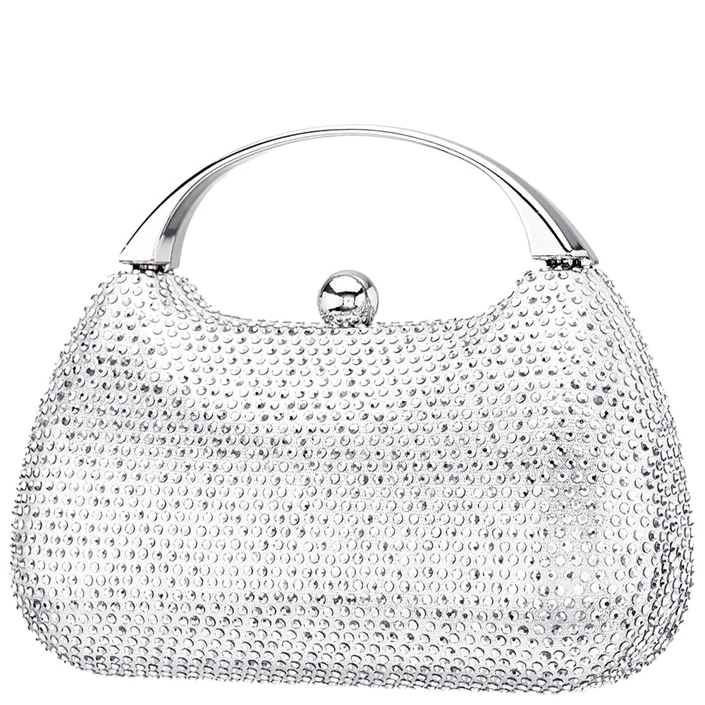 Brando Handbag in Silver Crystal