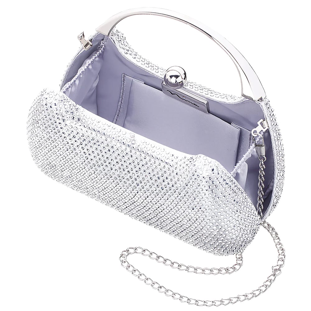 Brando Handbag in Silver Crystal
