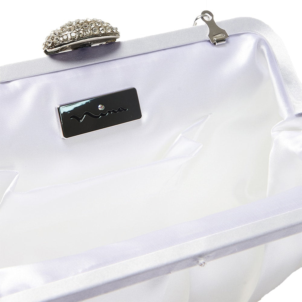Concord Handbag in Silver Satin