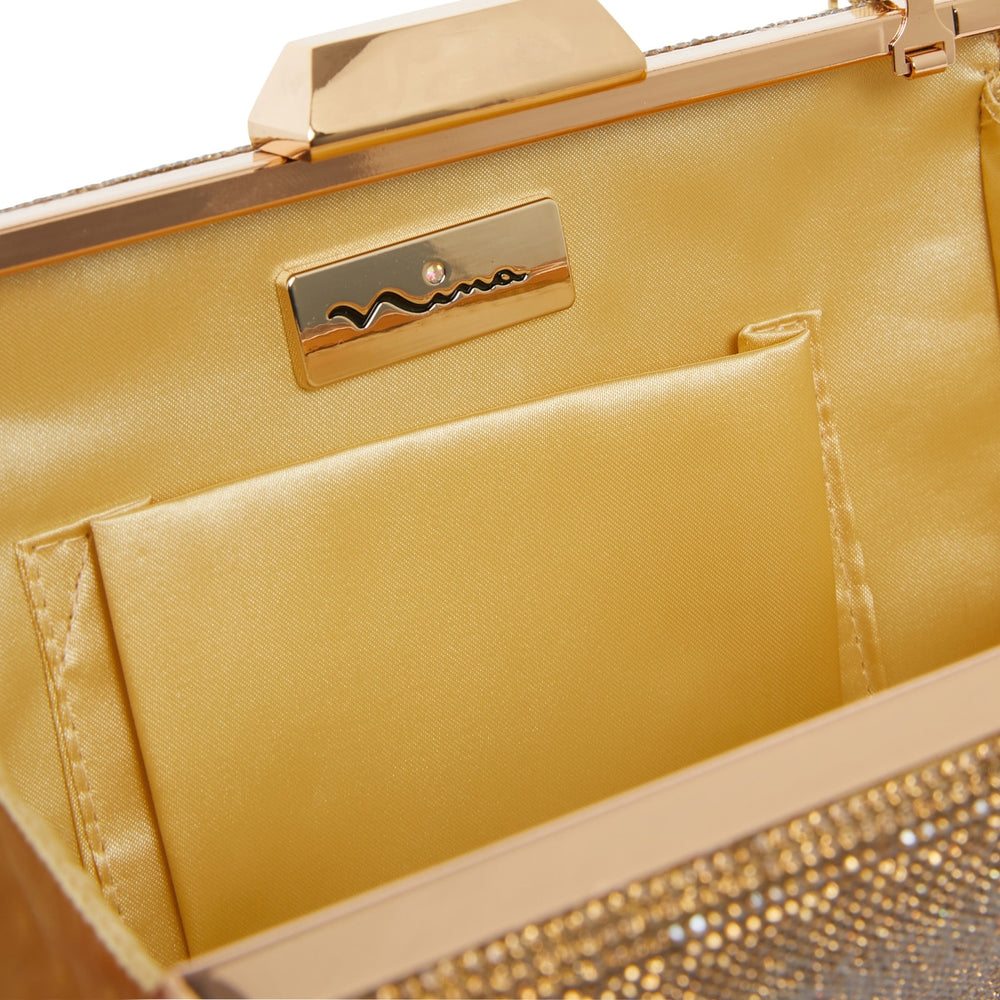 Desyre Handbag in Gold Hard Case