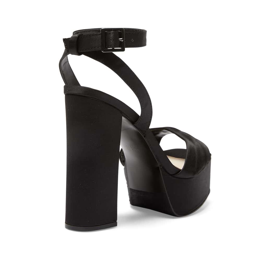 Dorcas Heel in Black Satin