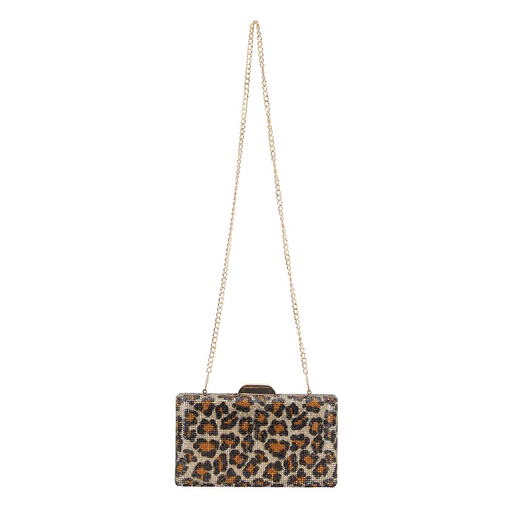 Exotica Handbag in Gold Leopard Hard Case