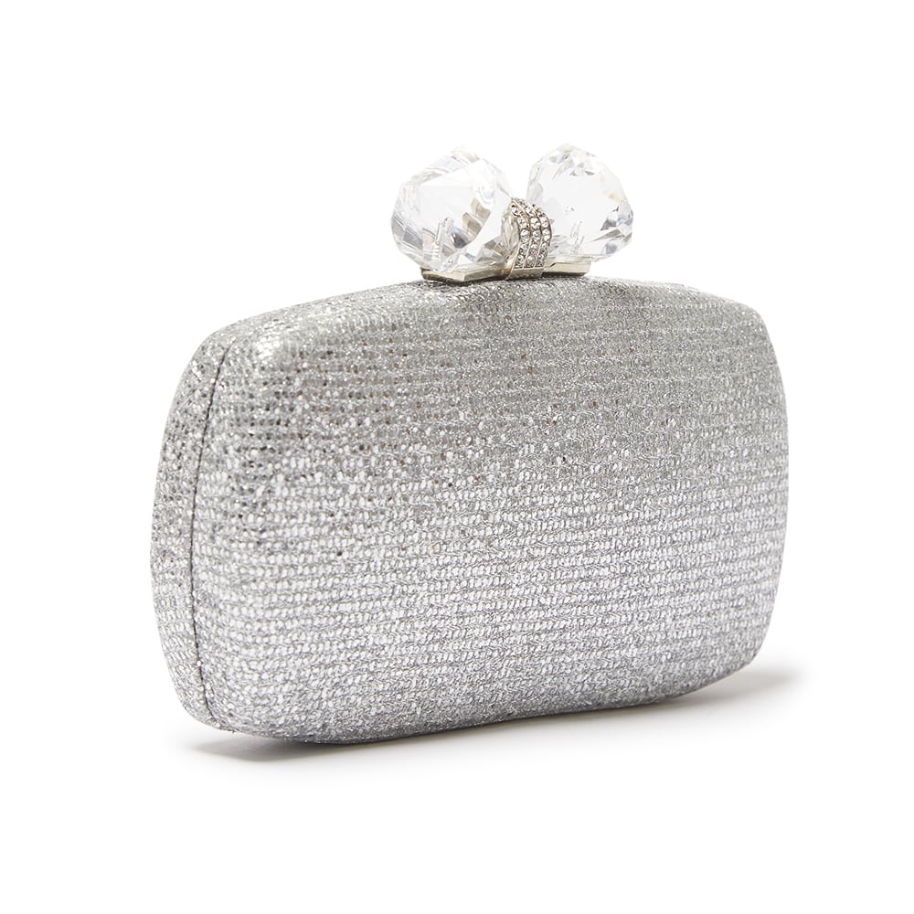 Felice Handbag in Silver Glitter