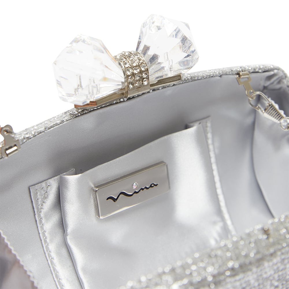 Felice Handbag in Silver Glitter