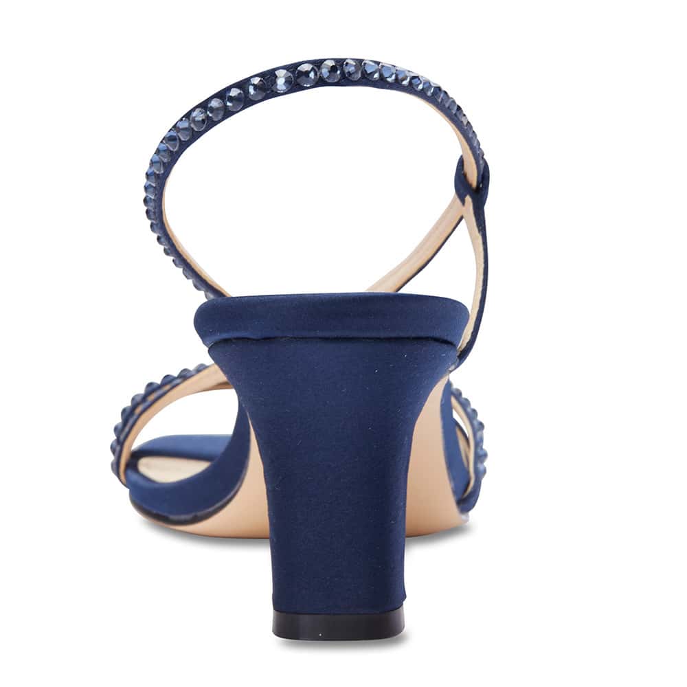 Gerri Heel in Navy Satin