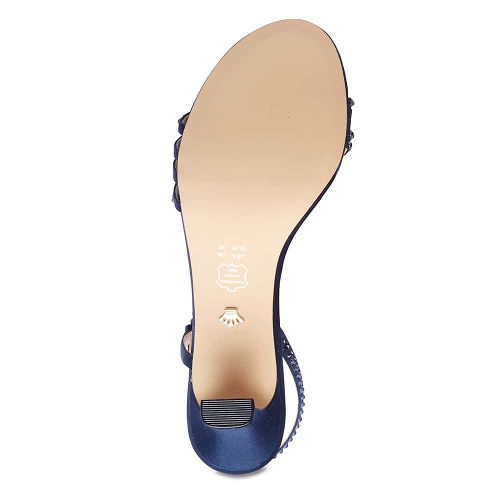Gerri Heel in Navy Satin