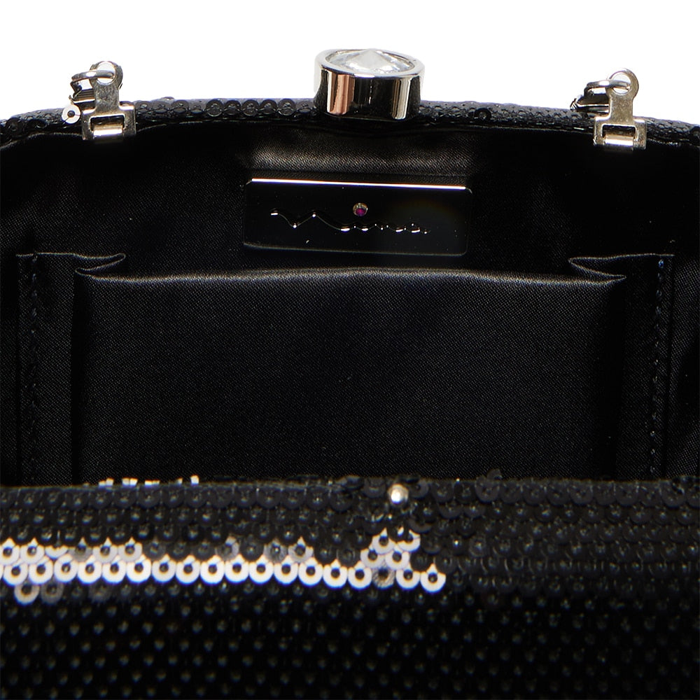 Getty Handbag in Black Sequin