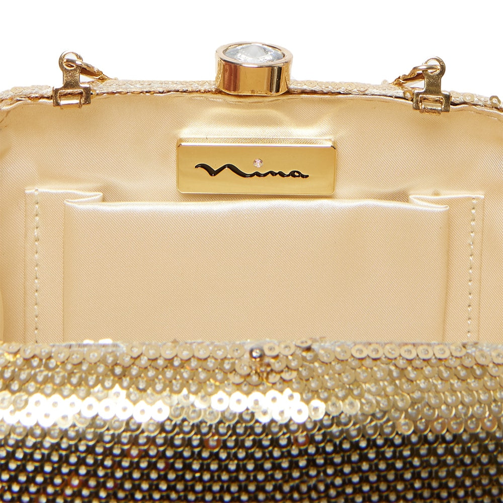 Getty Handbag in Gold Sequin