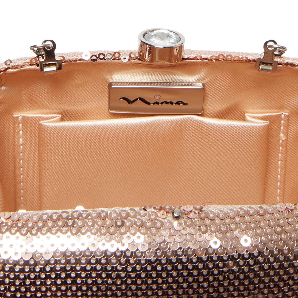 Getty Handbag in Rose Gold Sequin