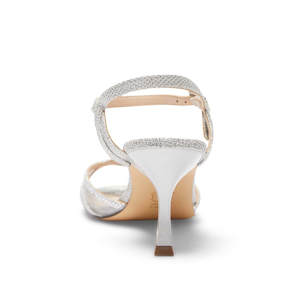 Lori Heel in Silver Dreamland Satin