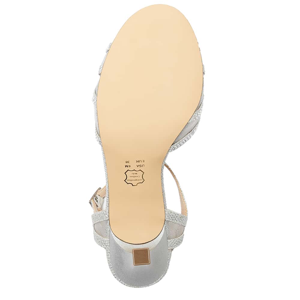 Lori Heel in Silver Dreamland Satin