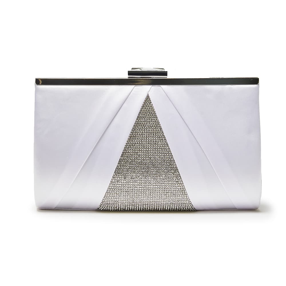 Ophelia Handbag in White Sparkle