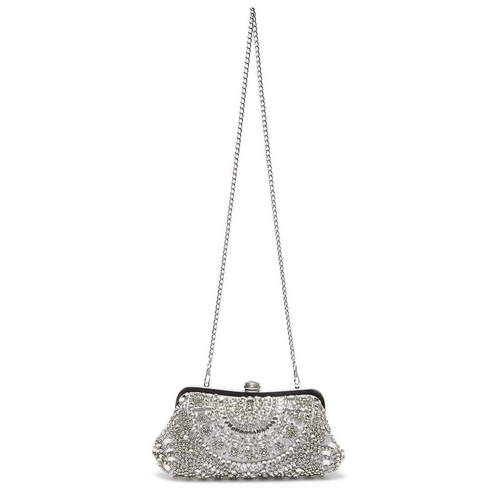 Rinna Handbag in White Sparkle