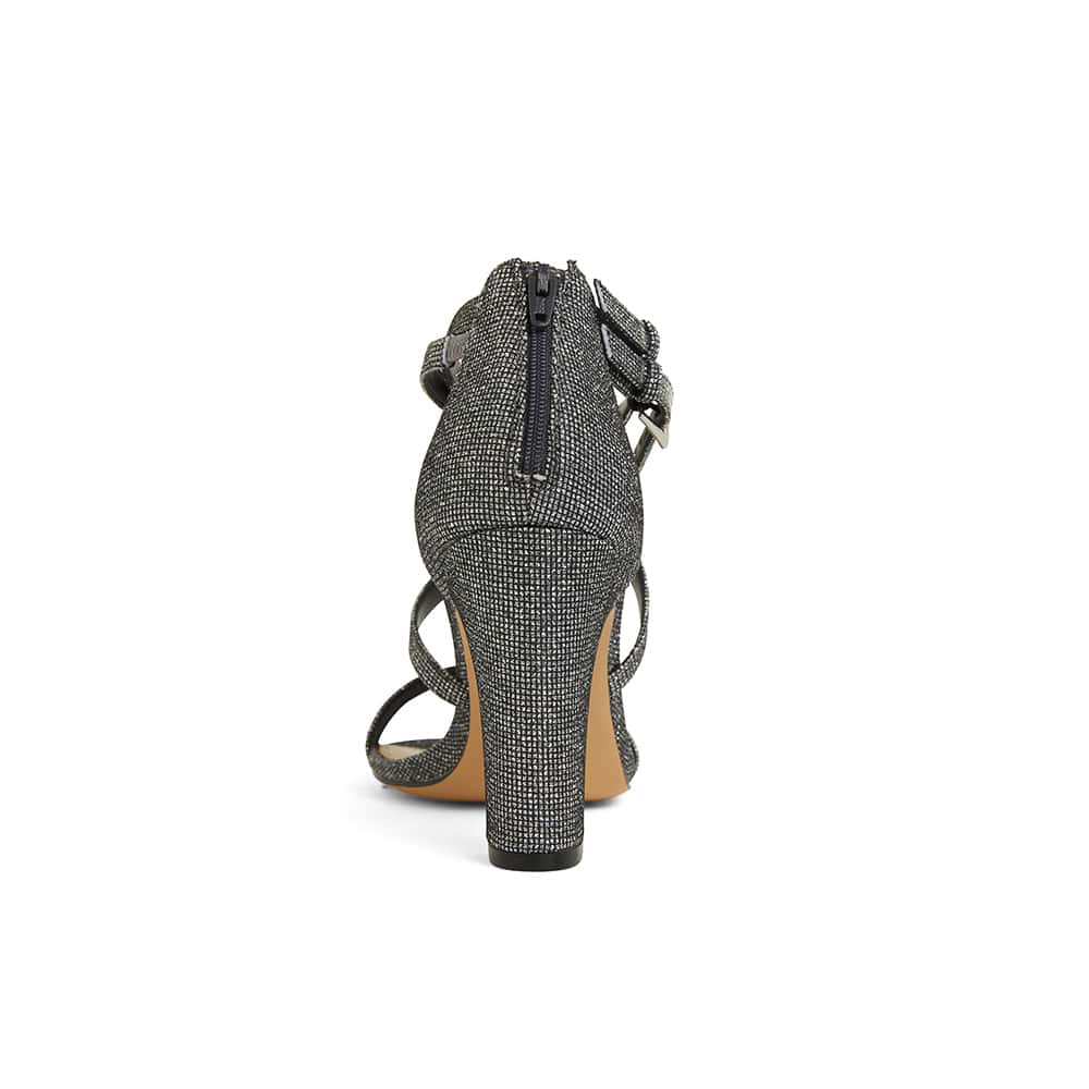 Shari Heel in Silver And Black