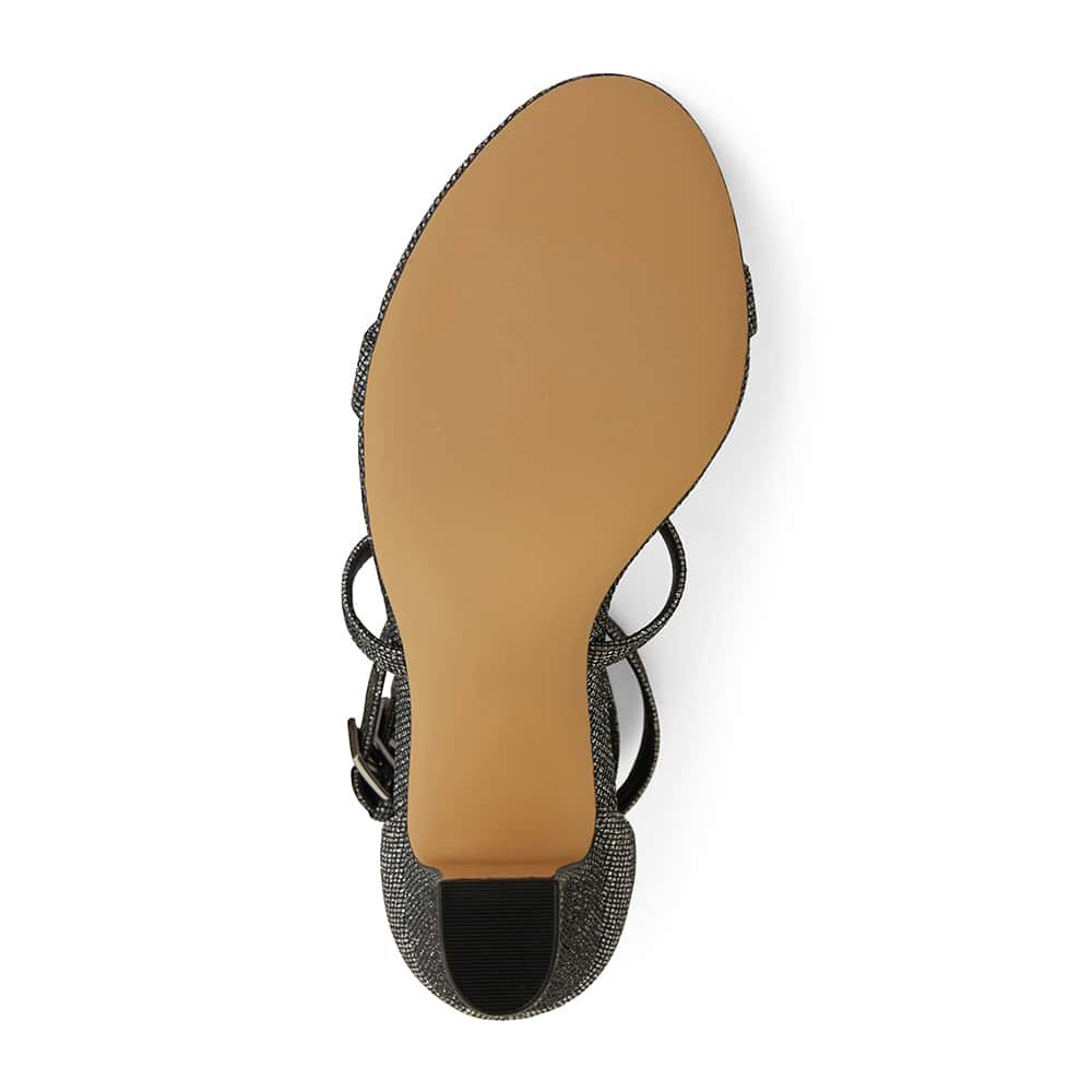 Shari Heel in Silver And Black
