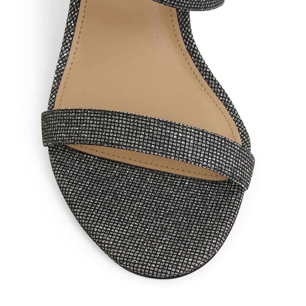 Shari Heel in Silver And Black