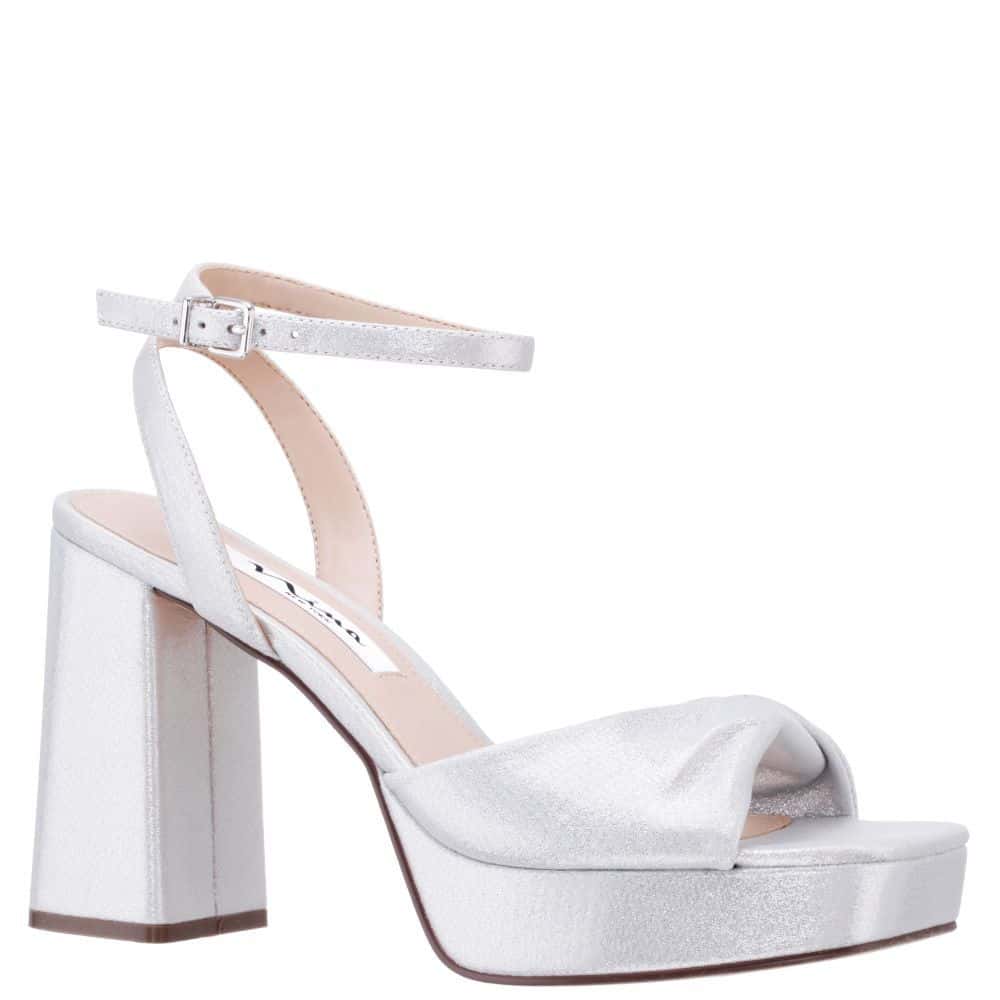 Stacie Heel in True Silver Metallic