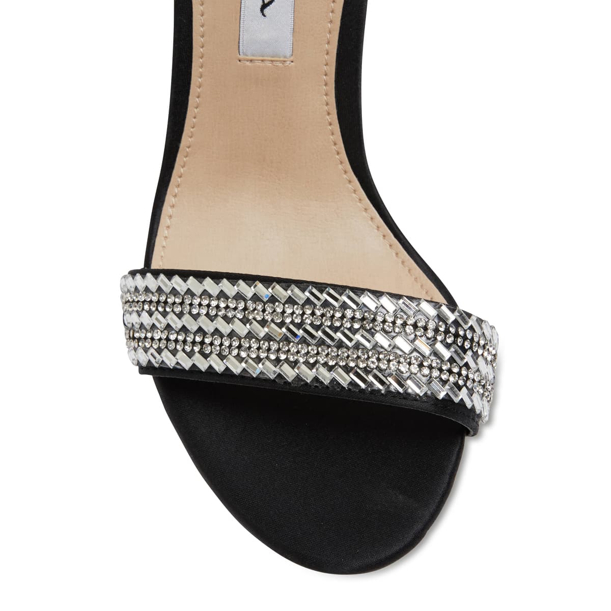 Suzette Heel in Black Satin