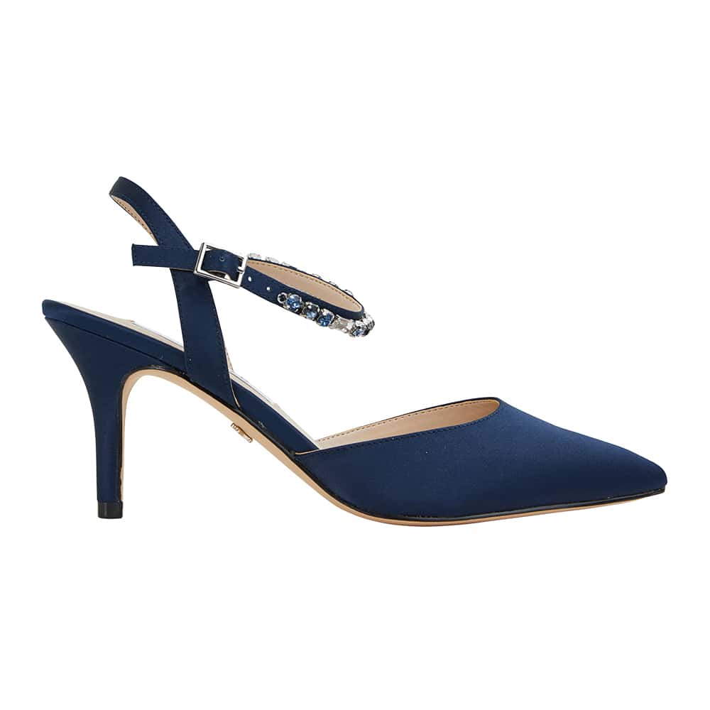Tonya Heel in Navy Fabric