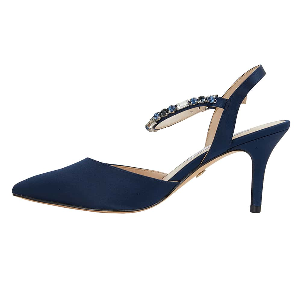 Tonya Heel in Navy Fabric