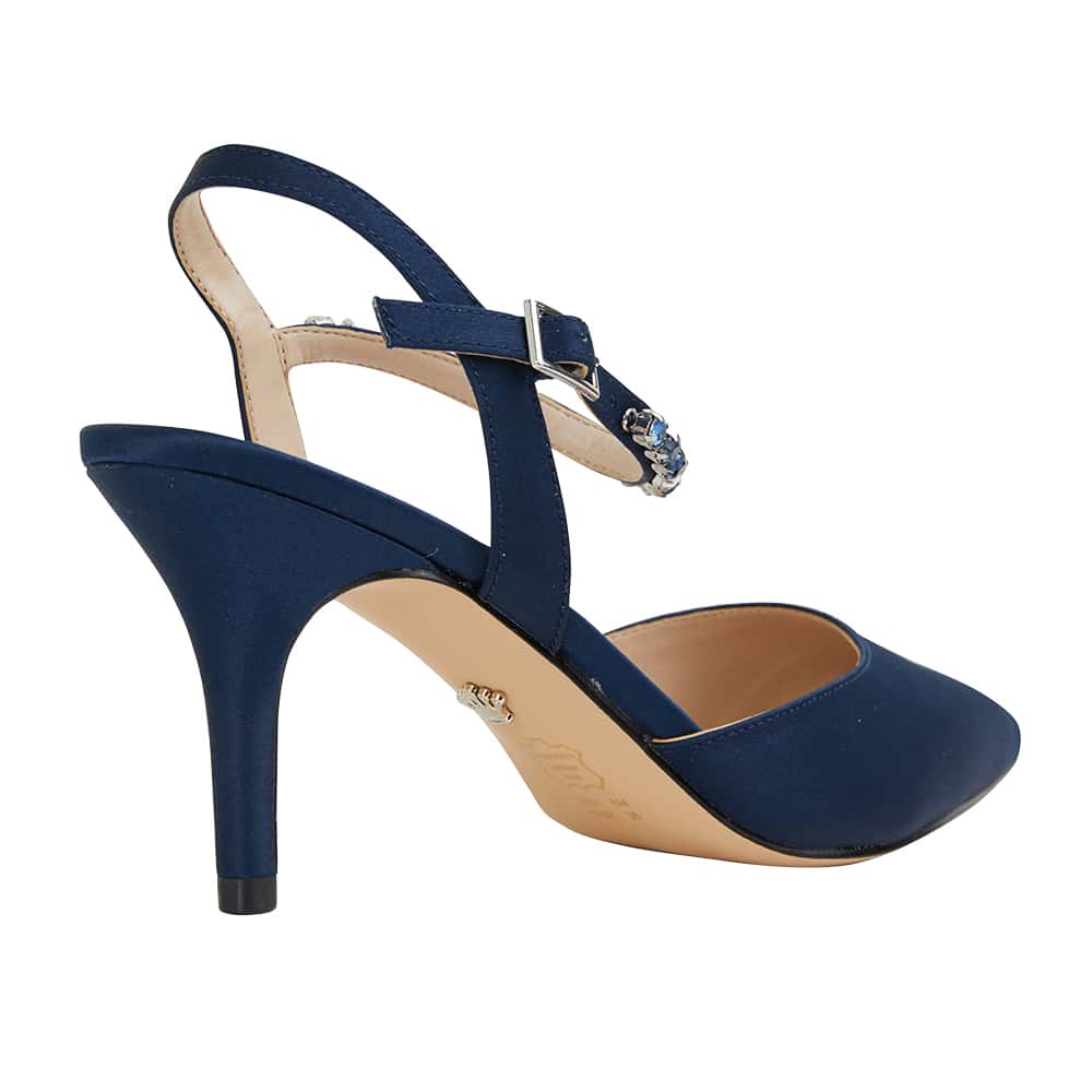 Tonya Heel in Navy Fabric