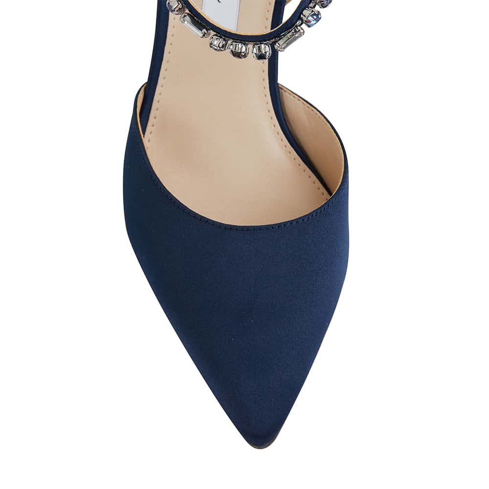 Tonya Heel in Navy Fabric