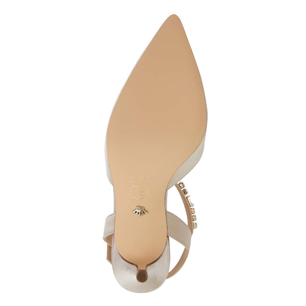 Tonya Heel in Taupe Fabric