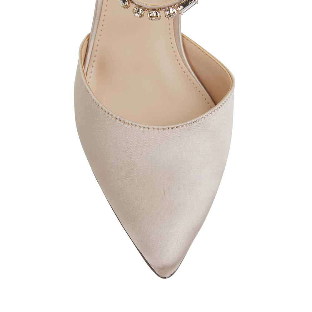 Tonya Heel in Taupe Fabric