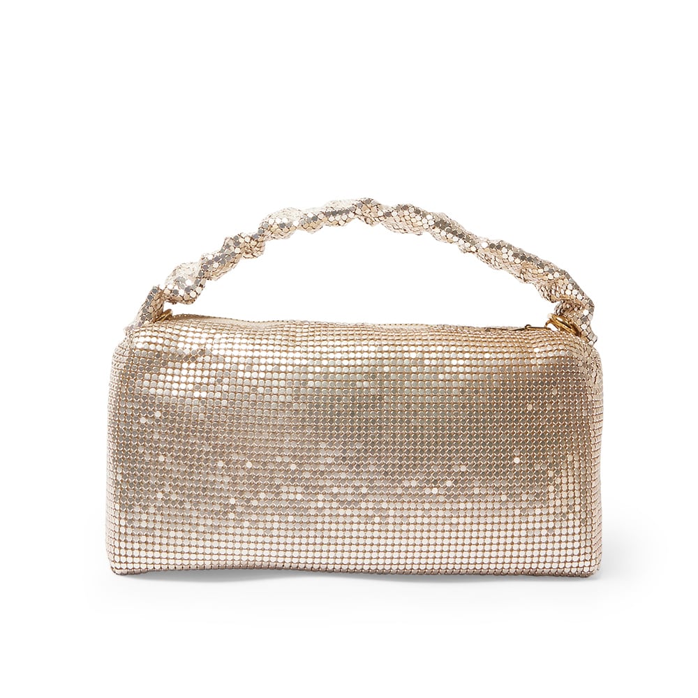 Trixie Handbag in Light Gold Mesh