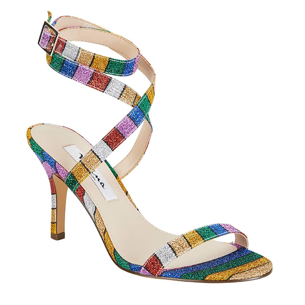 Vanna Heel in Rainbow Fabric