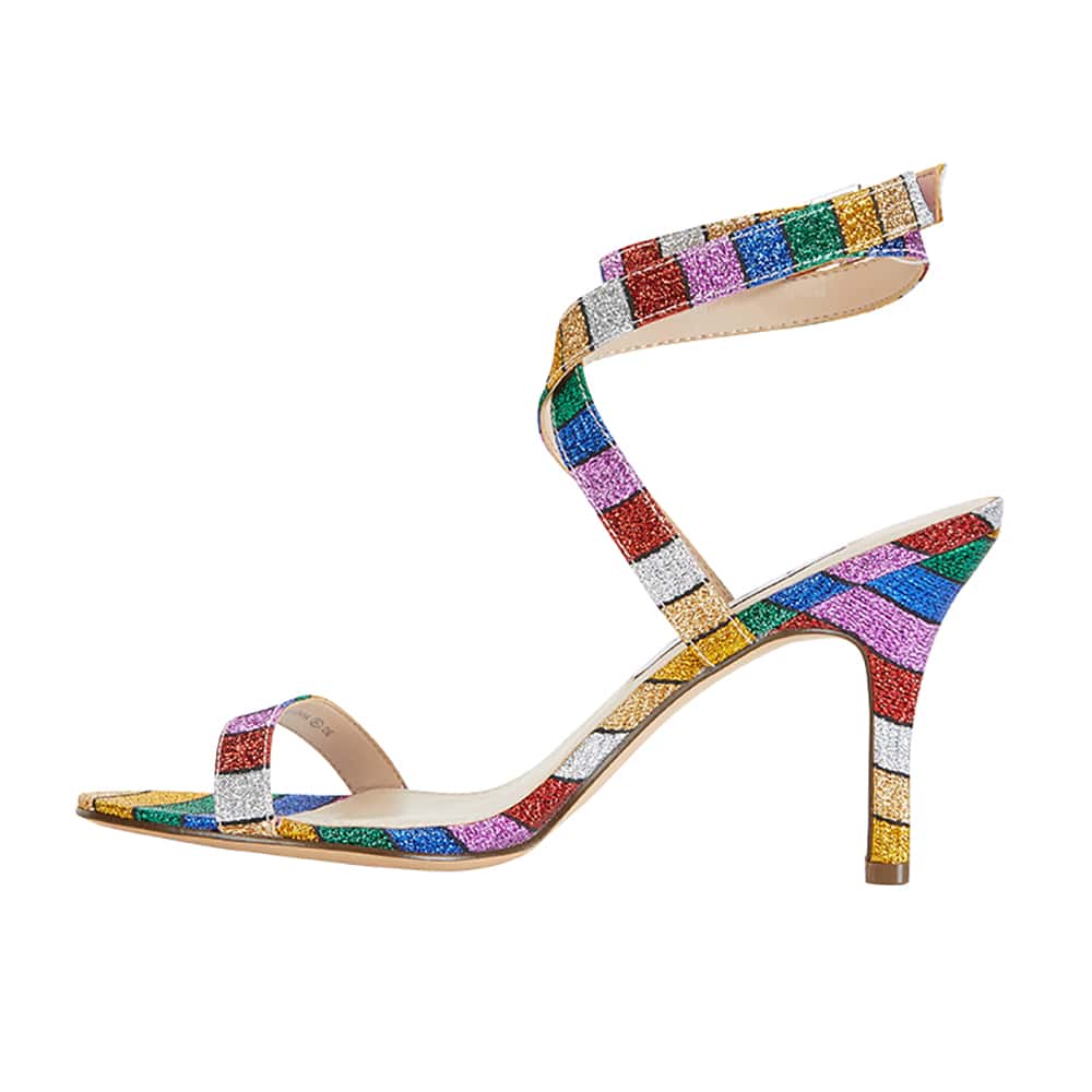 Vanna Heel in Rainbow Fabric
