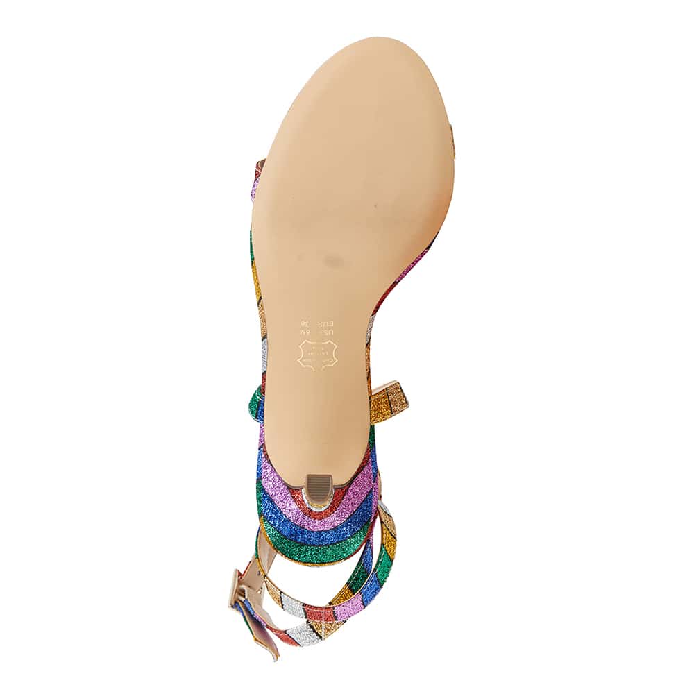 Vanna Heel in Rainbow Fabric