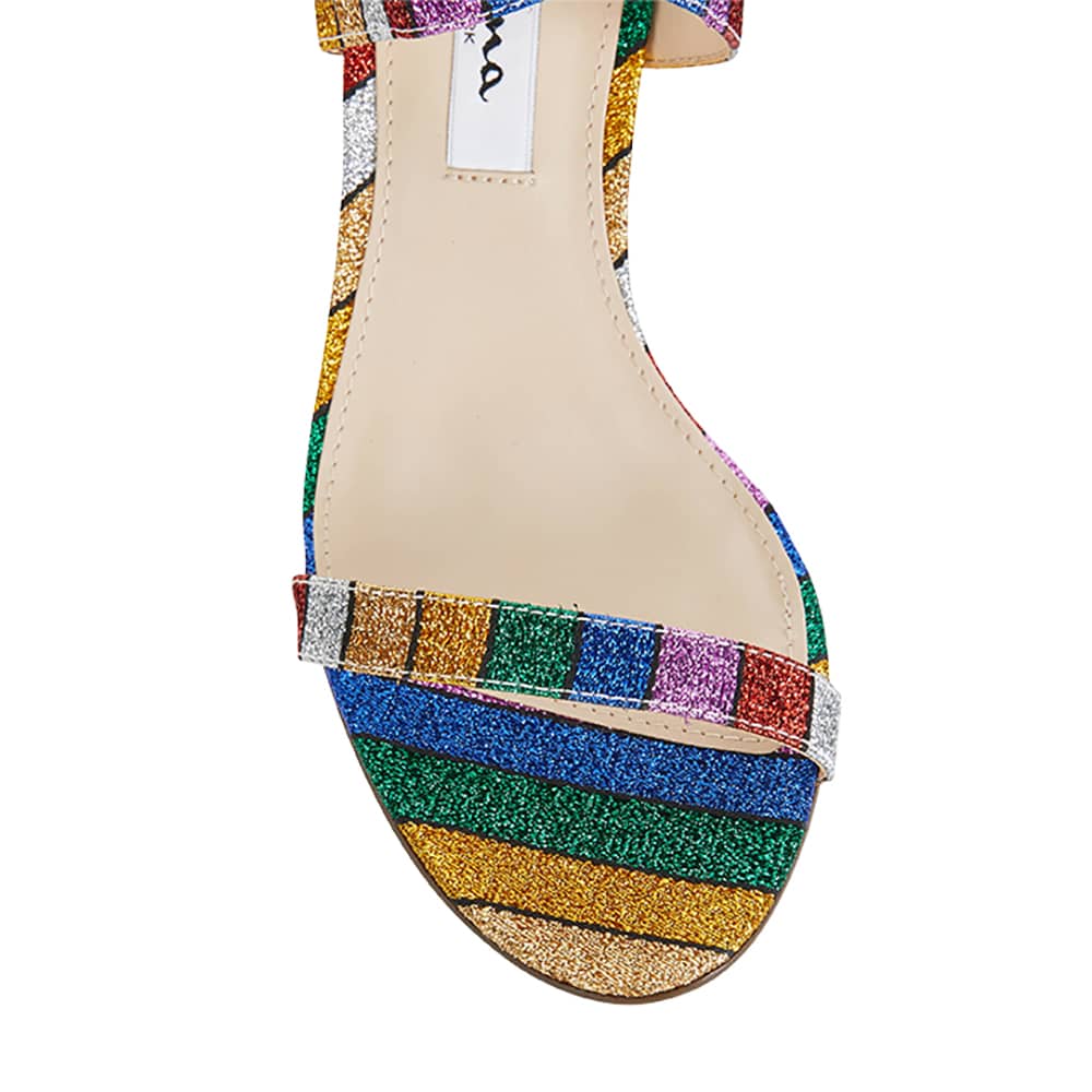 Vanna Heel in Rainbow Fabric