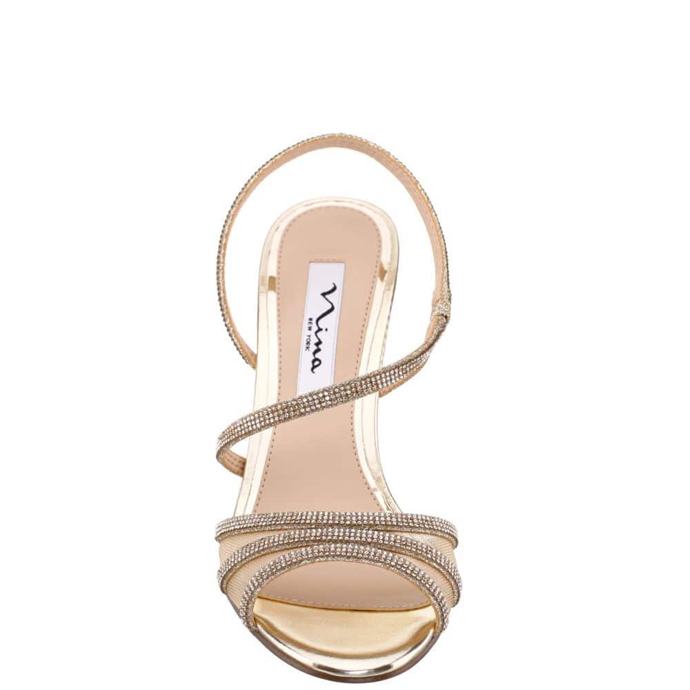 Vianca Heel in Platino Baby Glitter