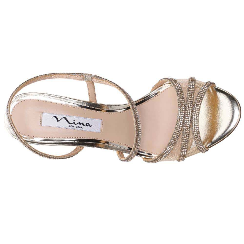 Vianca Heel in Platino Baby Glitter