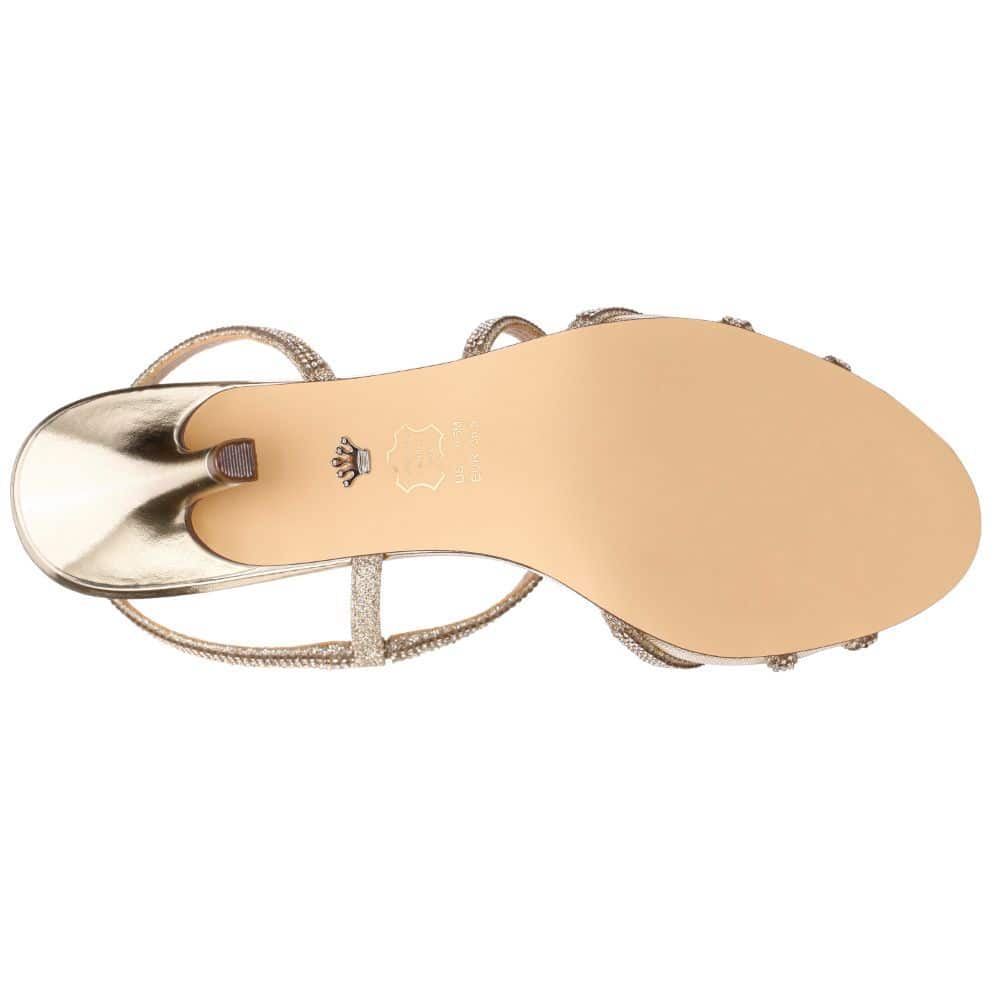 Vianca Heel in Platino Baby Glitter