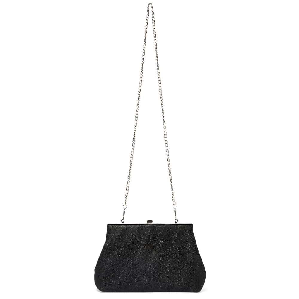 Winkle Handbag in Black Metallic